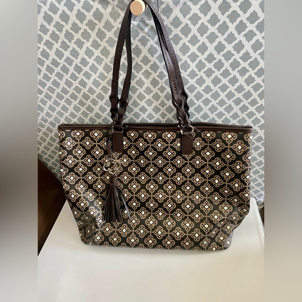 NWOT Brighton Araceli Carryall Chocolate-Black